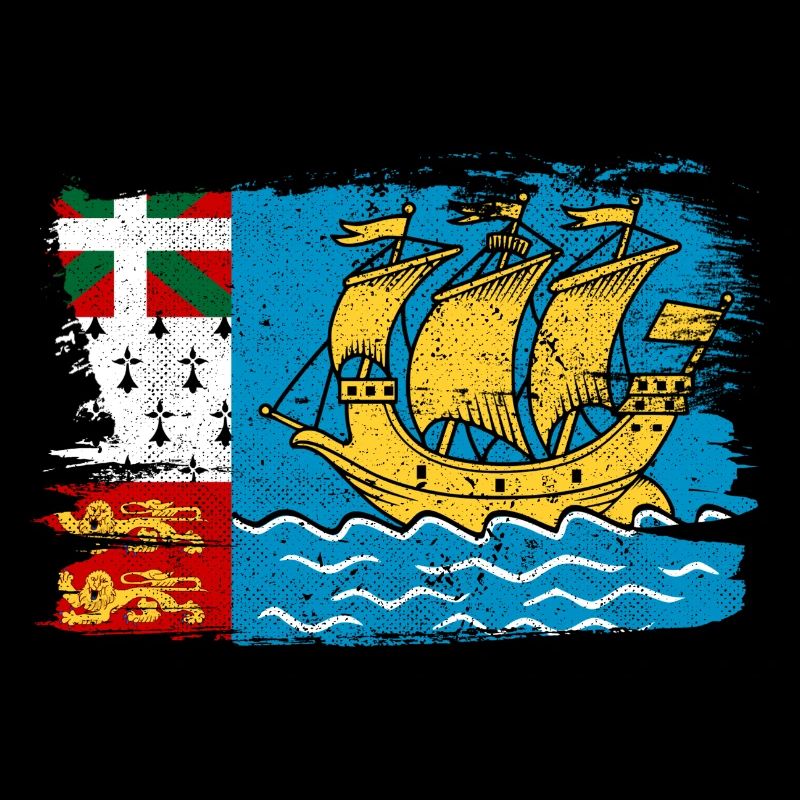 Saint Pierre Flagge Flagge Frieden Vintage