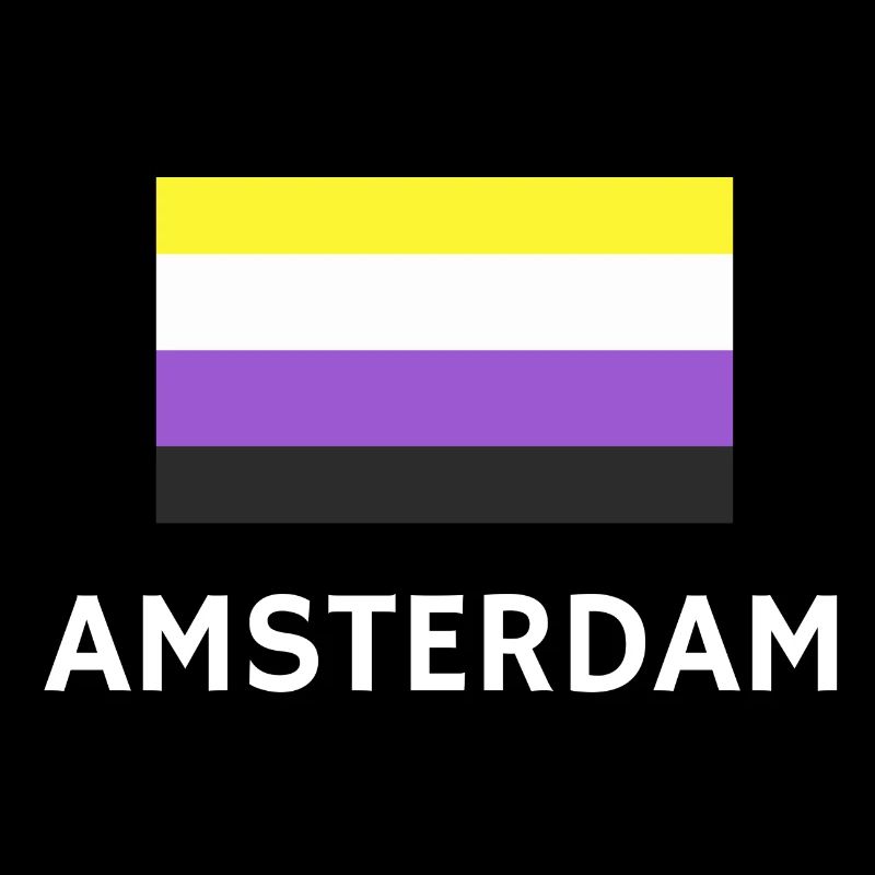 Drapeau de la fierté non binaire Amsterdam