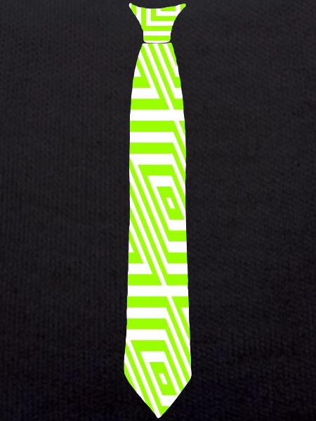 Fake tie - pattern neon