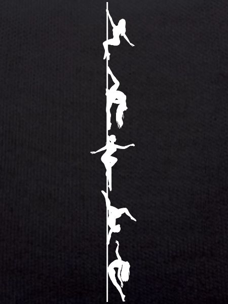 Pole dance Silhoutten white