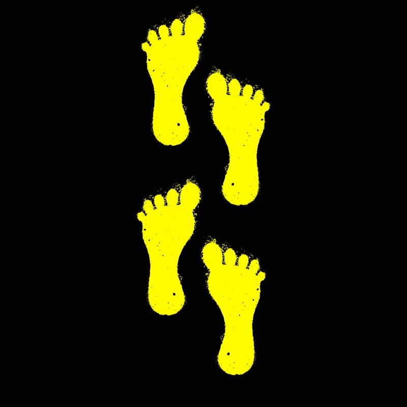 marche jaune du pied droit