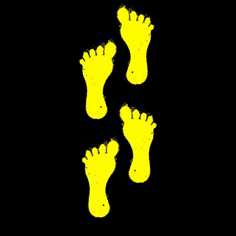 yellow left foot walk