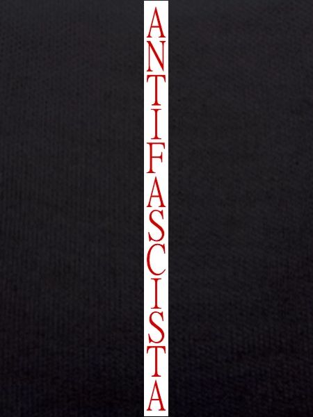 lettrage antifasciste vertical élégant