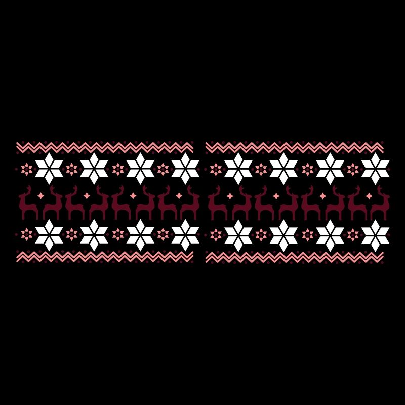Poinsettia pattern and reindeer pattern