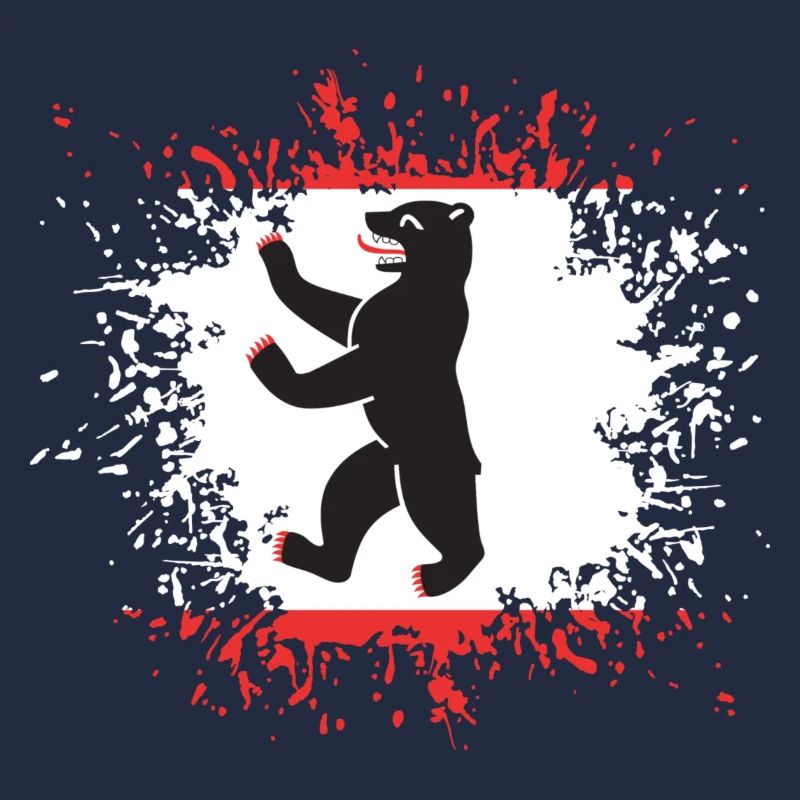 Drapeau, berlin, blot blot éclaboussures b