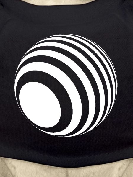 Boule 3D avec rayures blanches