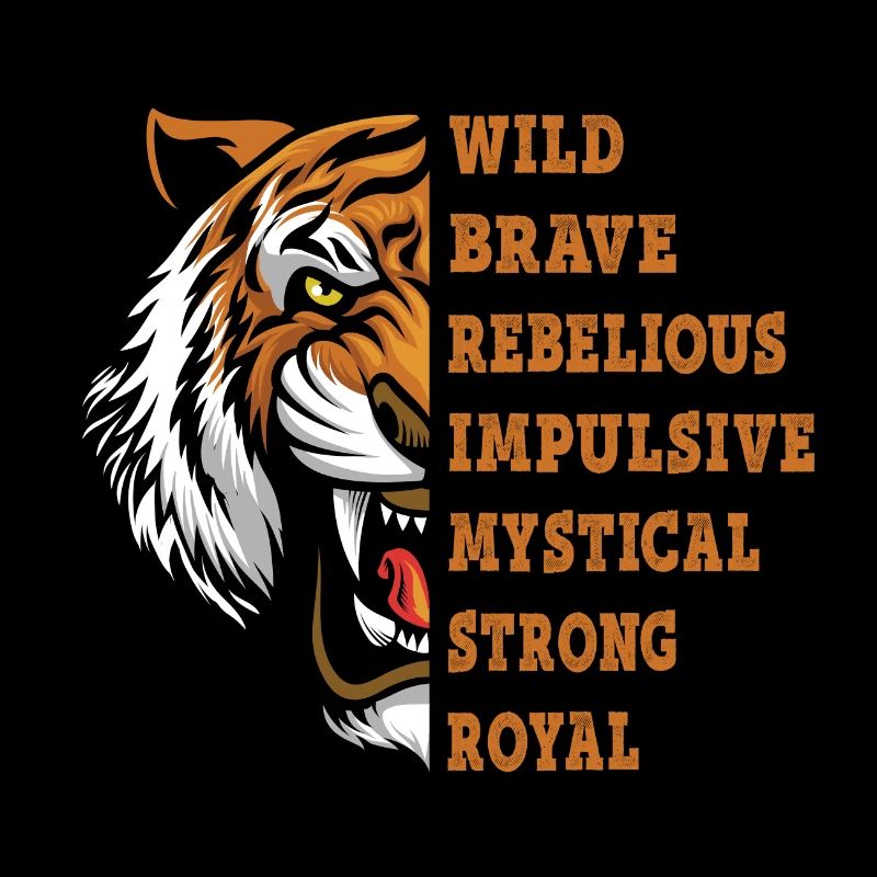 Tiger Animal Predator Wild Brave Rebellious Strong