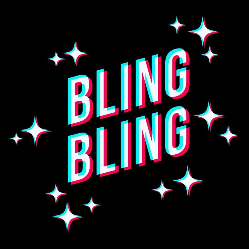 bling bling funkelnde sterne spruch sticker cool
