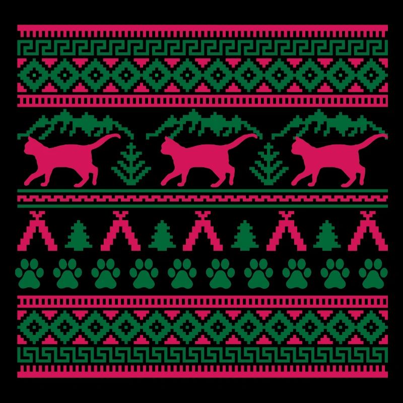 Weihnachtskatze Hässlicher Weihnachtspullover Geschenk