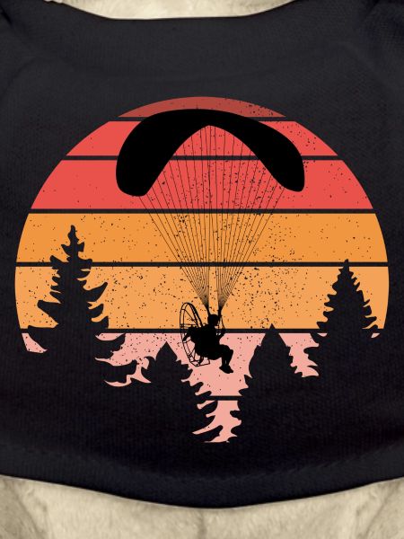 Sunset Paragliding Silhouette Design