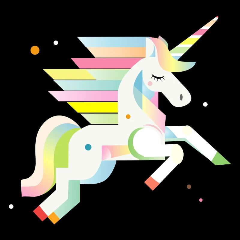 Delicate Geometric Unicorn – Dreamy & Magical