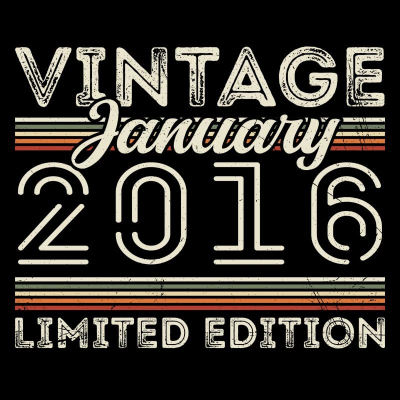 January 2016 Vintage 2016 - Birthday January 2016