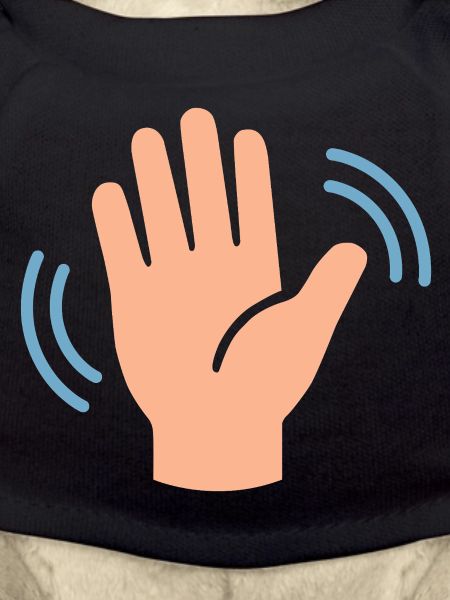 Waving Hand Icon Graphic