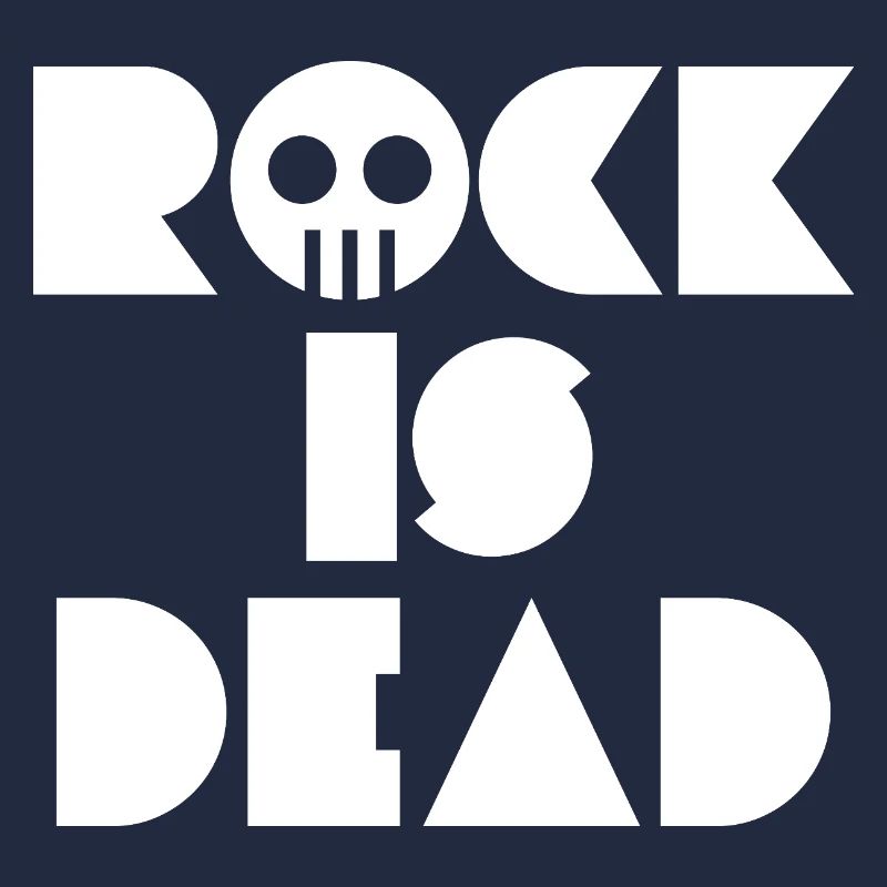 Rock Is Dead Schädeltypografie