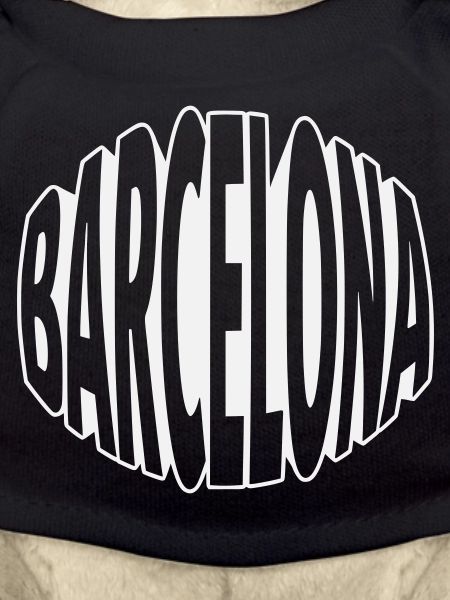 Lettrage ovale de Barcelone