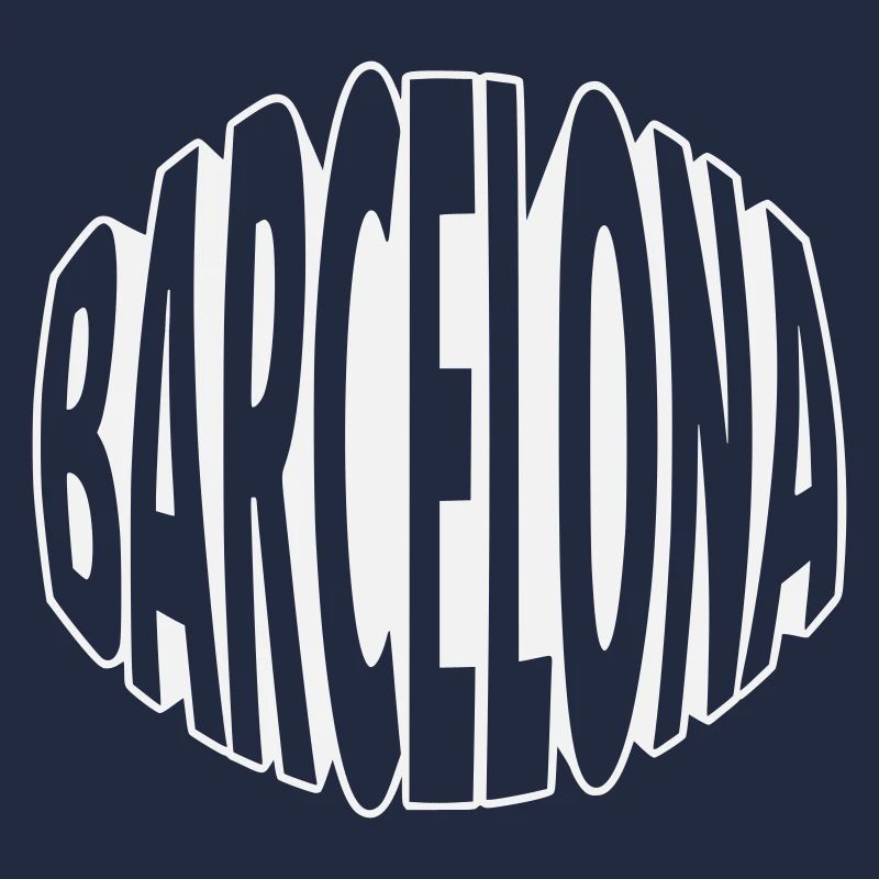 Barcelona Oval Schriftzug