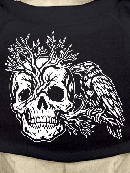Skull, Tree and Raven