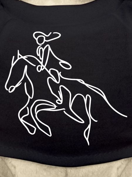 Dessin de fille d’équitation