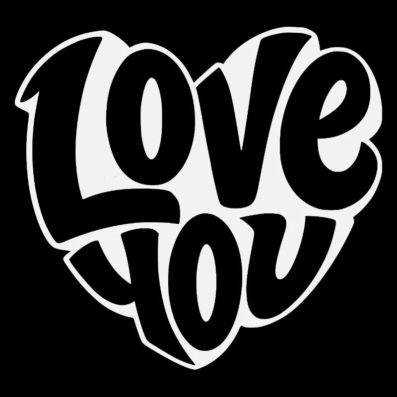 Faute de frappe de design de Love You Heart