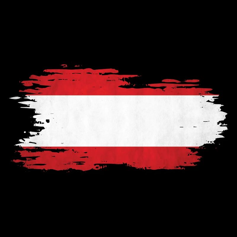 Austria - National Flag, Brush Effect
