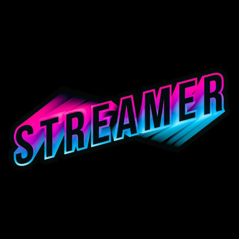 Streamer 3D Neon Schriftzug