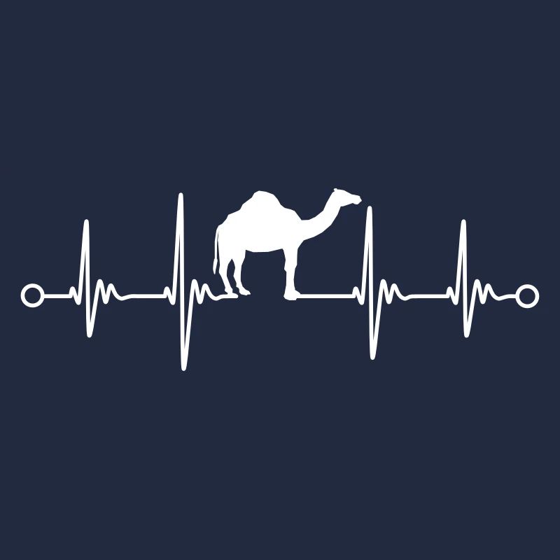 Kamel Dromedar EKG Puls Herzschlag Design