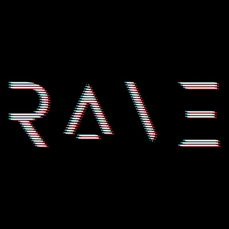 Rave Art design glitchy - raver EDM Techno House