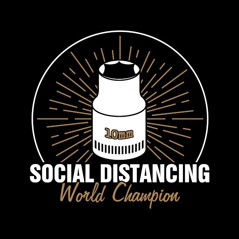 Champion du monde de distance sociale à douille 10 mm