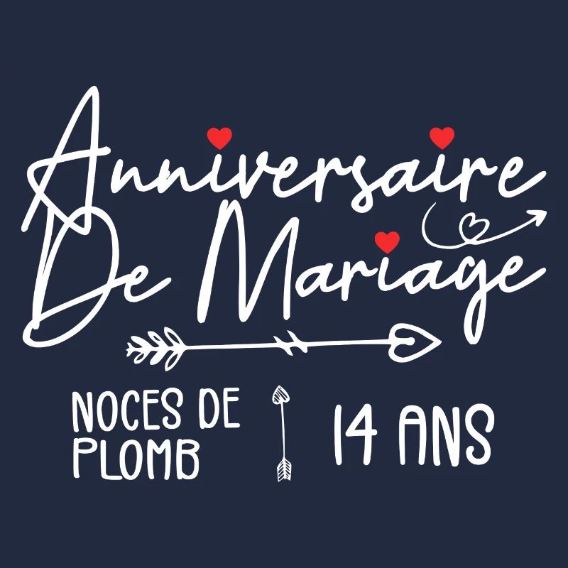 Anniversaire de mariage 14 ans - Noces de Plomb