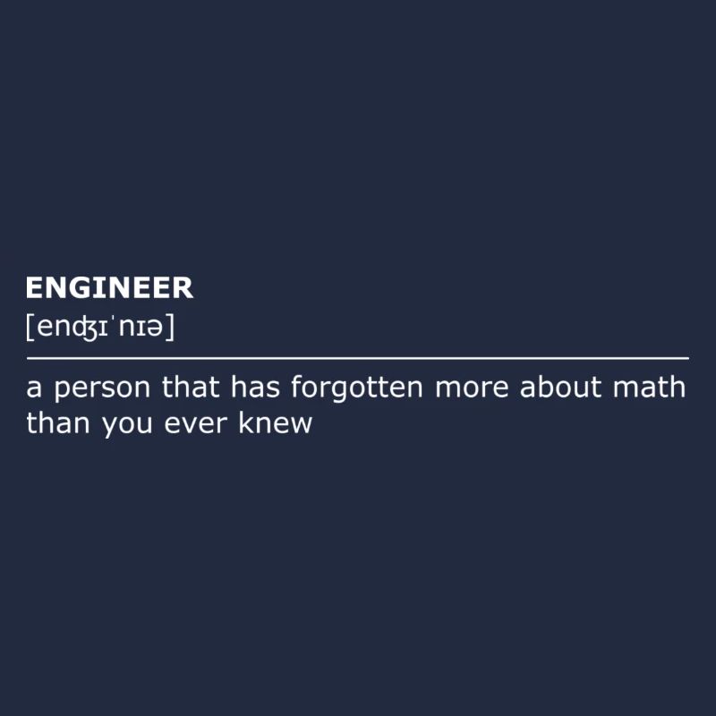 Engineer forgets math brightly