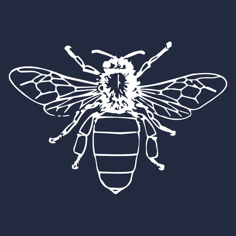 Bee queen bee white design