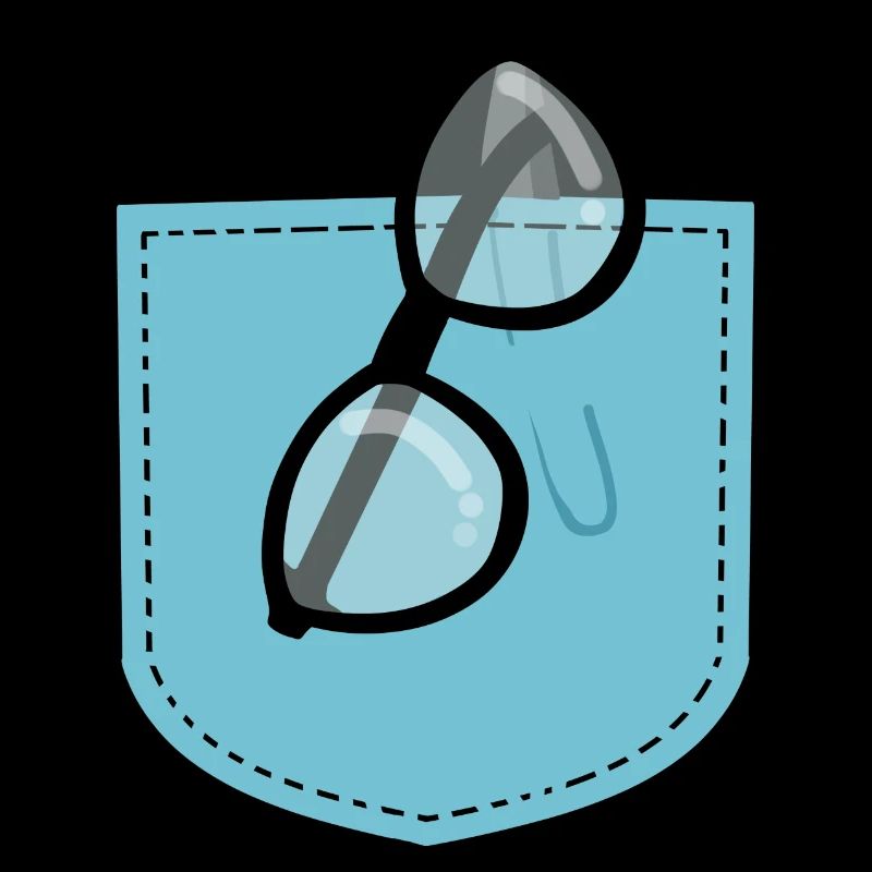 Brille in der Brusttasche
