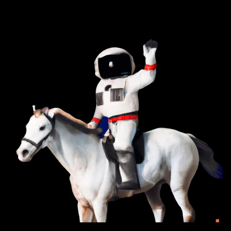 astronaut riding a horse