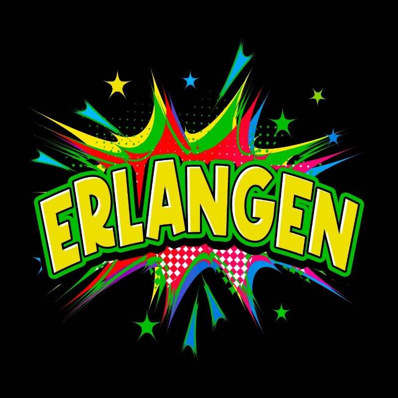 Erlangen Germany City Pop Art Comic Art