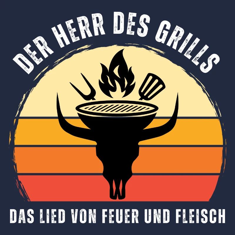 Der Herr des Grills. Grillen. BBQ. Fleisch. Sommer