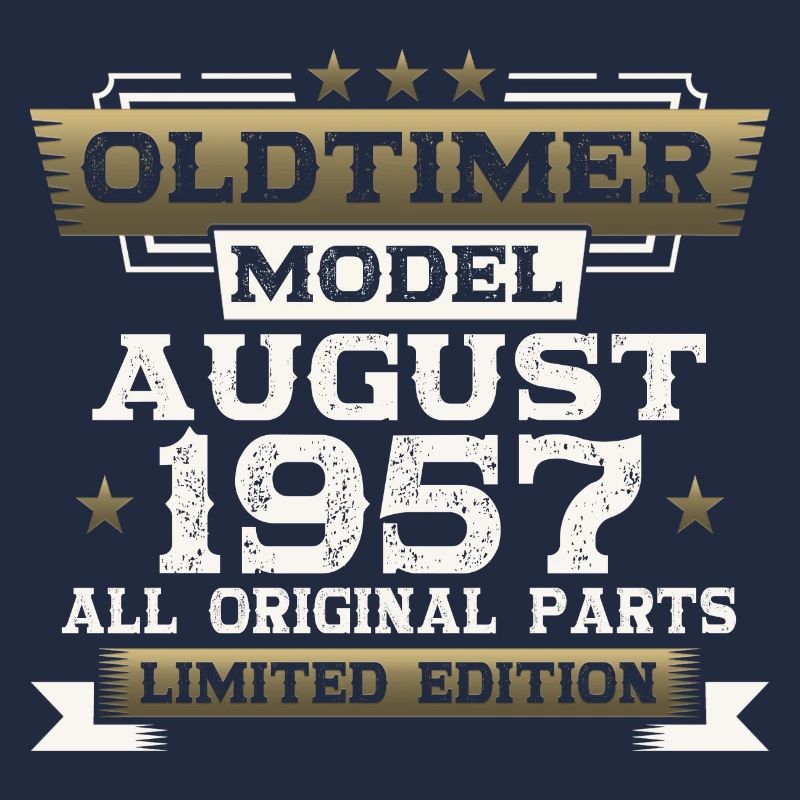 66th Birthday Man Oldtimer Août 1957