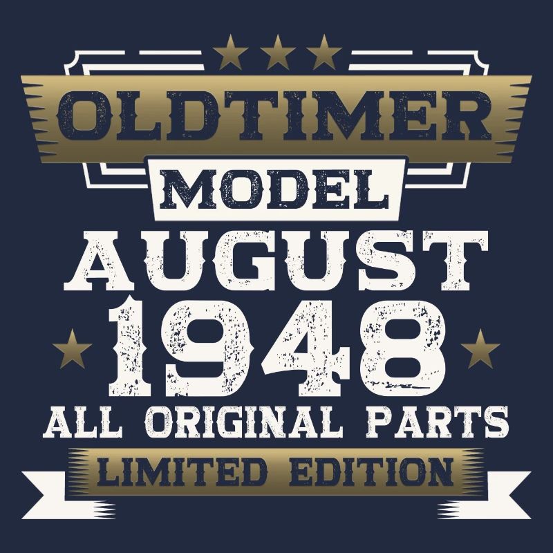 75th Birthday Man Oldtimer Août 1948
