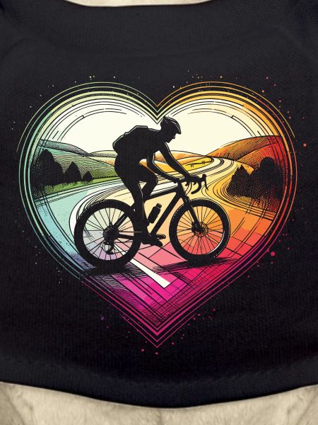 Vibrant Cycling Heart Design