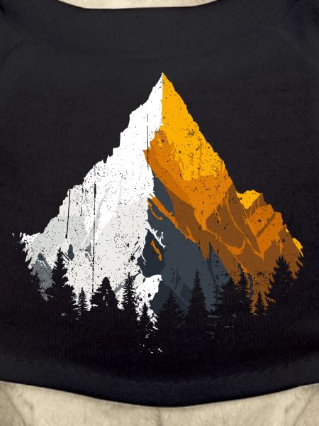 Golden Peak Mountain Silhouette