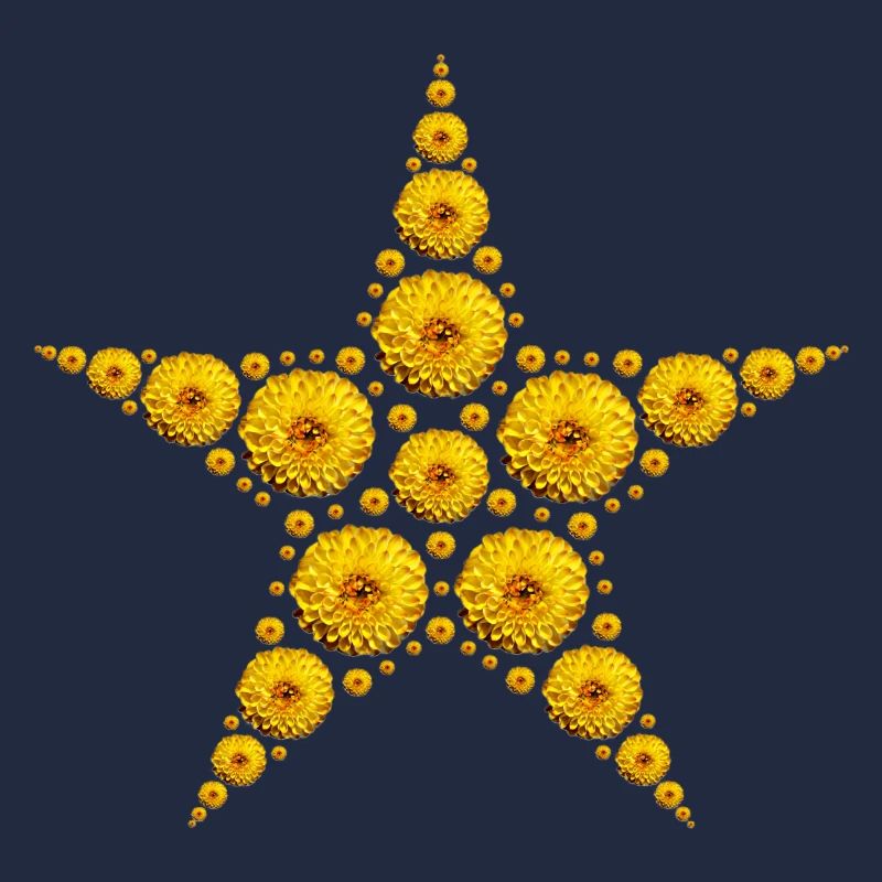 étoile de dahlia jaune