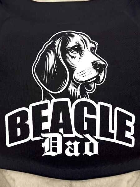 "Beagle Dad" with dog head