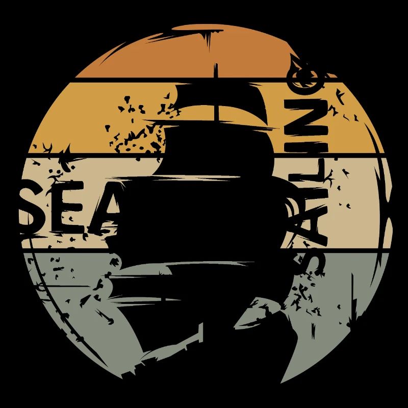 Sea Sailing Retro Design – Maritime Motif