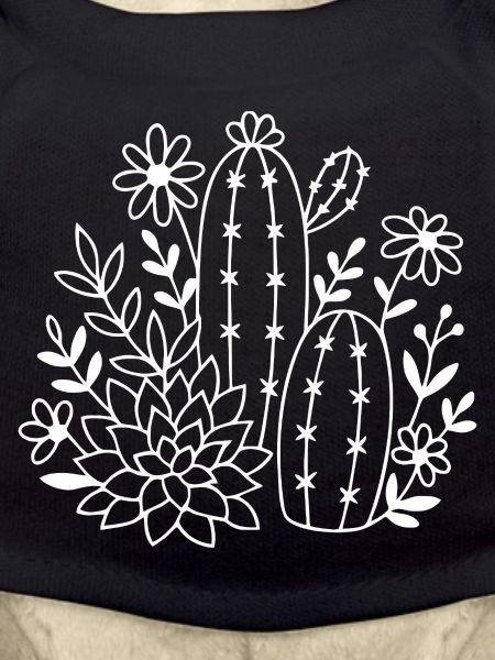 Elegant Cactus Botanical Outline Design