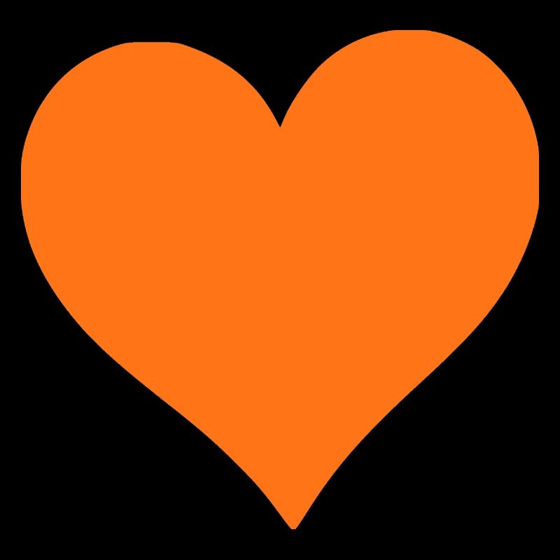 orangenes Herz orangen Geschenk 