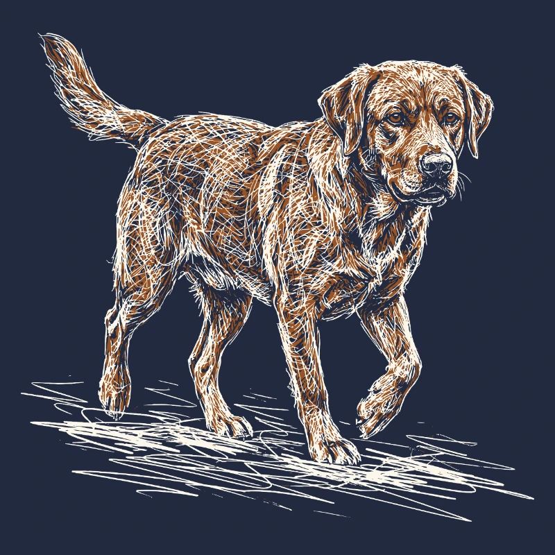Sketch du Labrador Fox Red – Design du chien