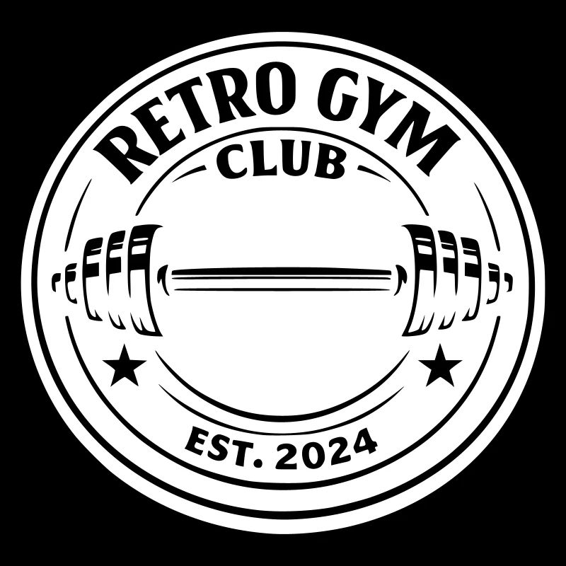 Logo rétro du Gym Club Dumbbell