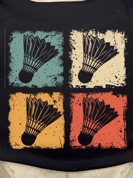 Badminton Shuttlecock Retro Style