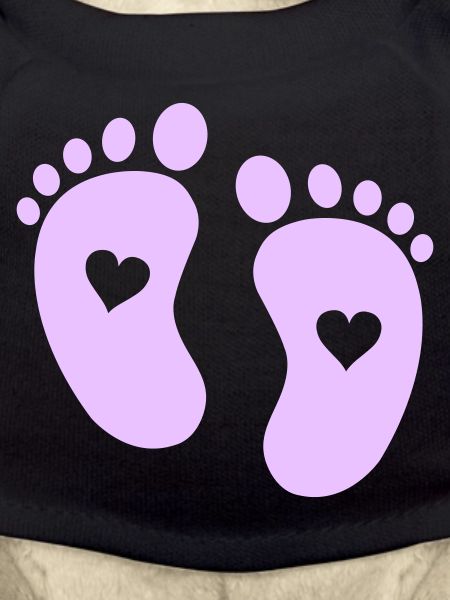 Delicate Heart Paws Baby Print
