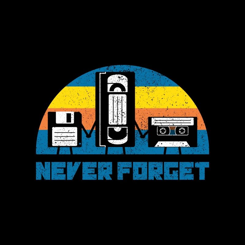 Vintage Never Forget I Cassette Audio Vidéo VHS