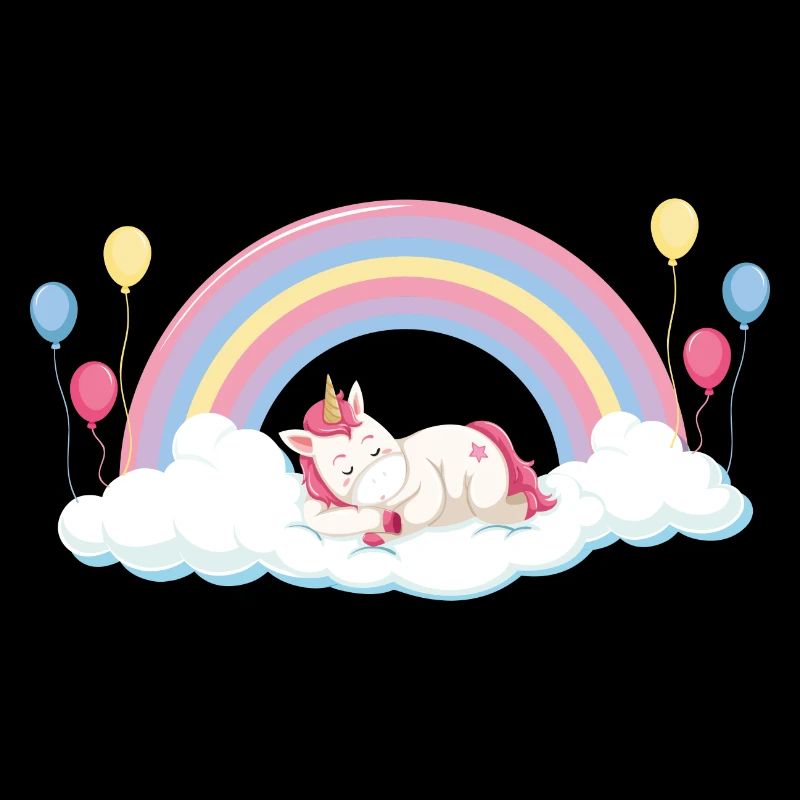 Licorne avec arc-en-ciel